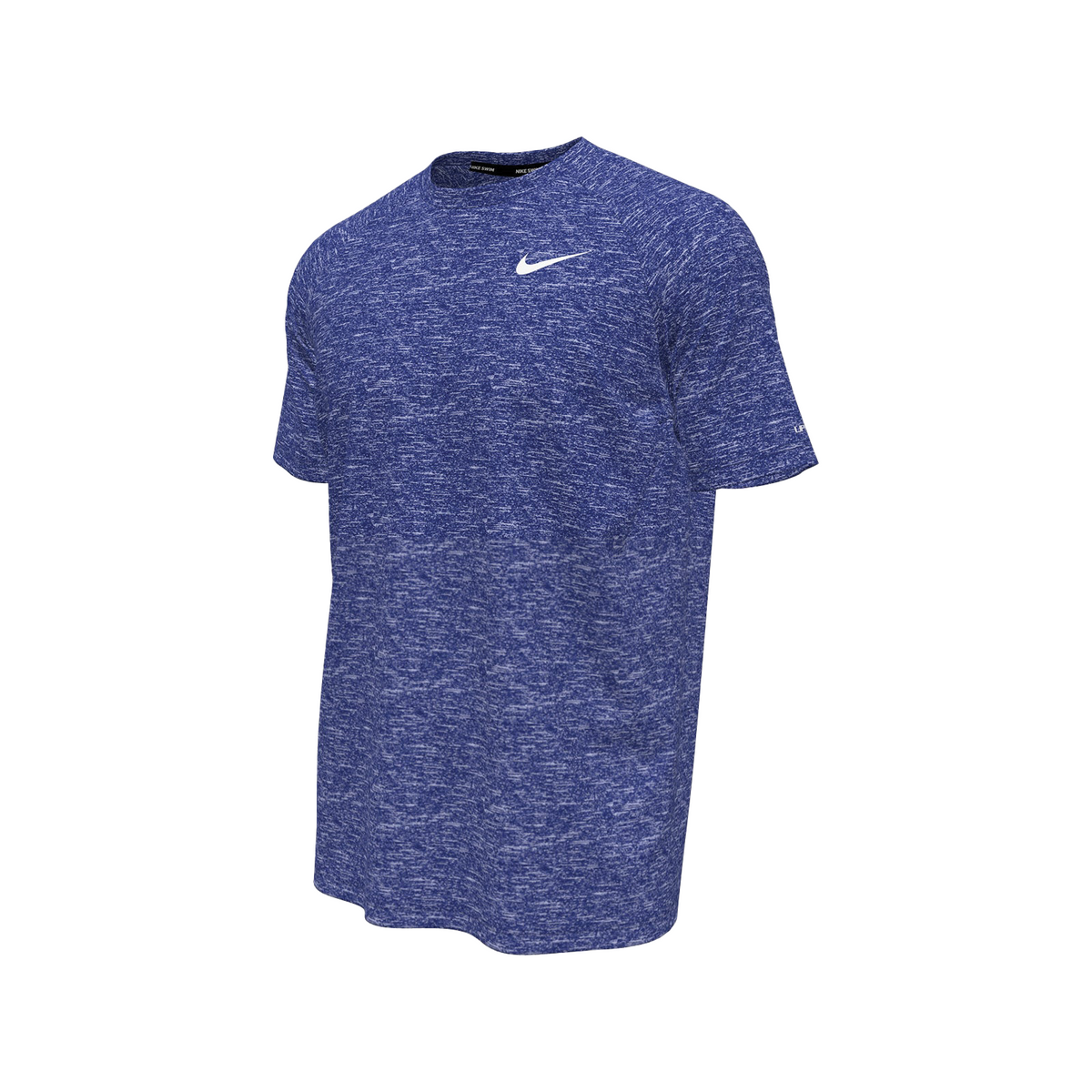 NS-NESSA589-001 Nike Swim Men s Heather Short Sleeve Hydroguard Top Blue Main