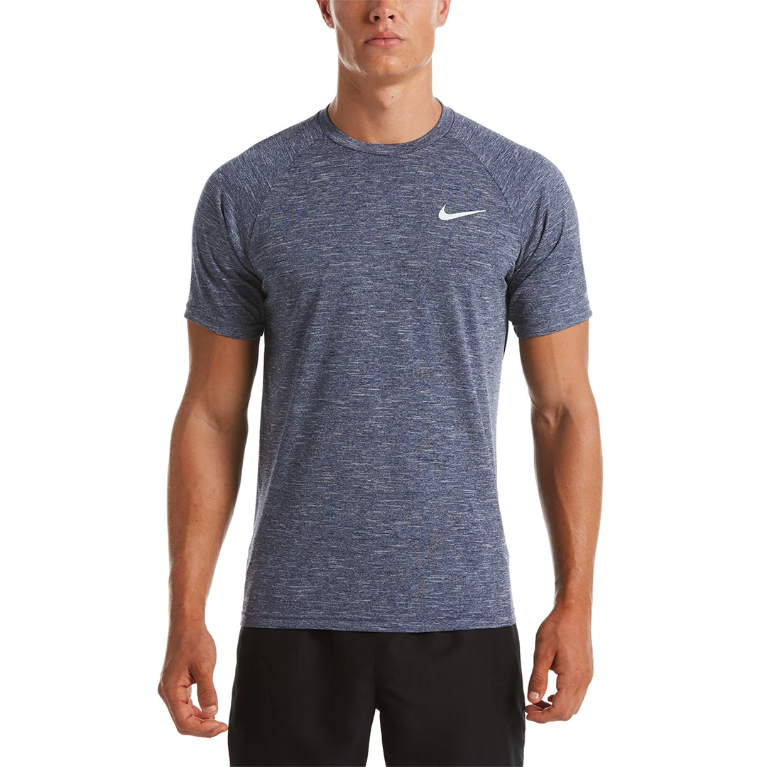 Nike Swim Men's Heather Short Sleeve Hydroguard Top