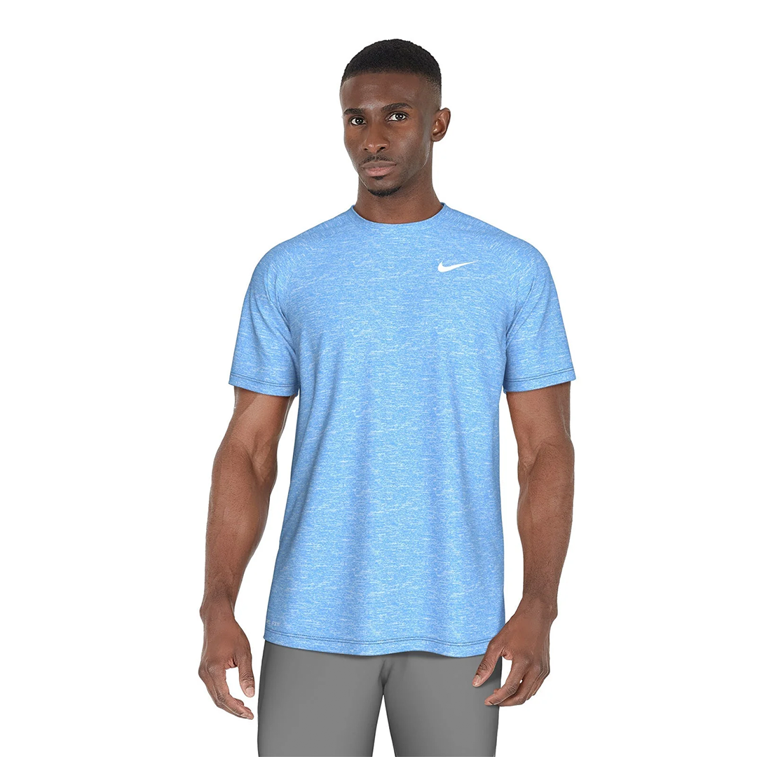 Nike Swim Men's Heather Short Sleeve Hydroguard Top