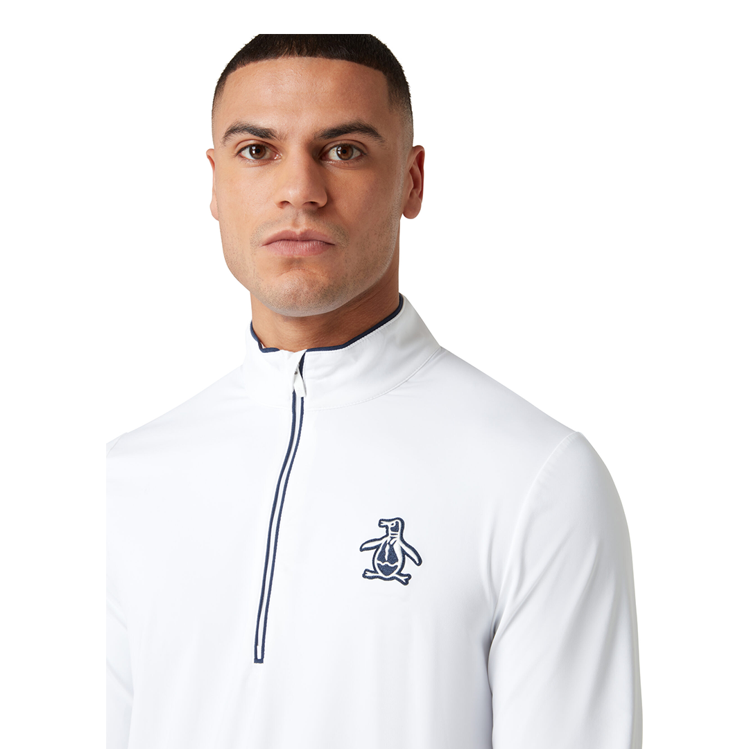 Original Penguin Performance Earl 1/4 Zip Outerwear - Bright White
