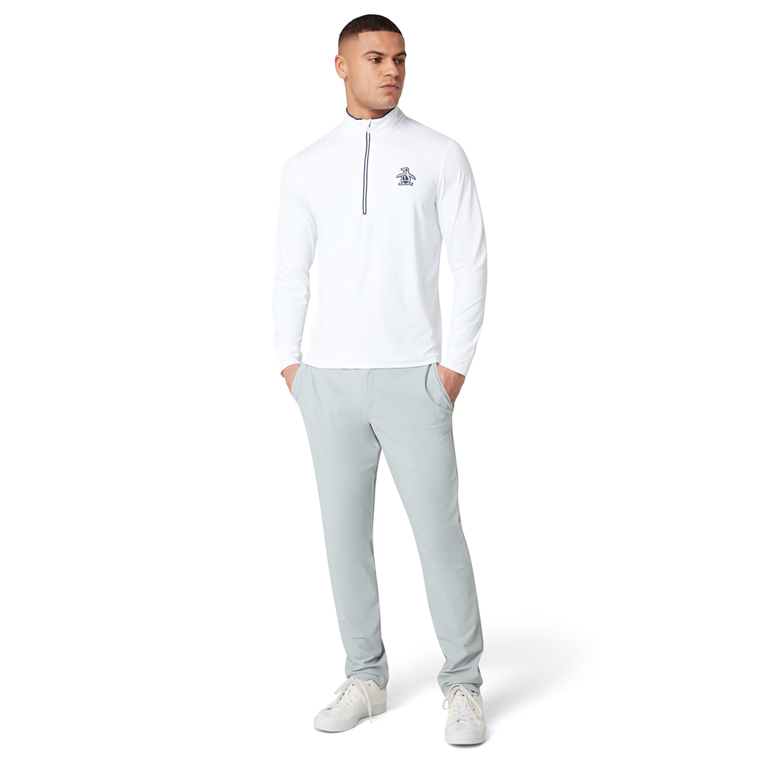 Original Penguin Performance Earl 1/4 Zip Outerwear - Bright White