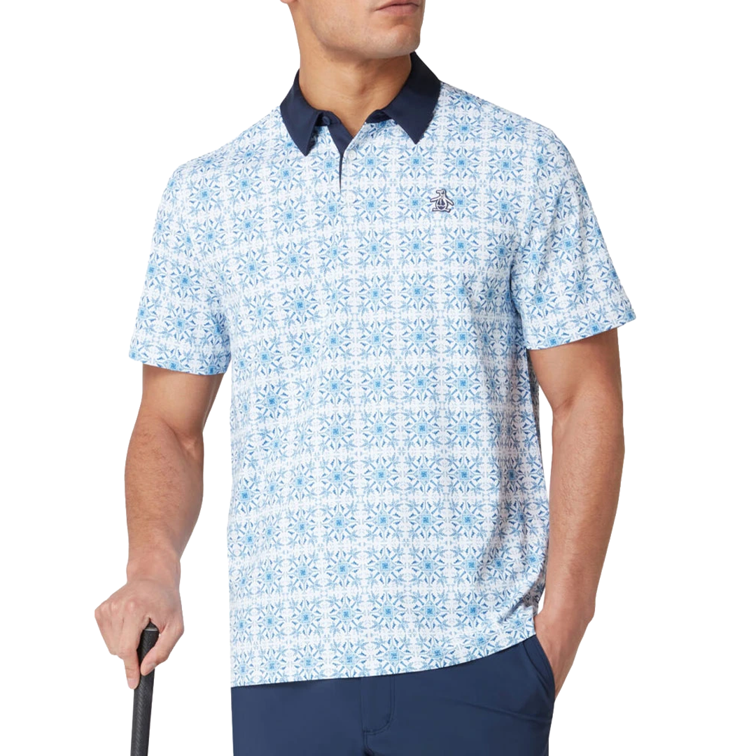 Original Penguin Pete's Cocktail Windowpane Polo