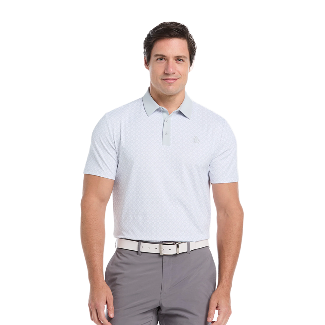 Original Penguin Pete’s Check Print Polo - Bright White
