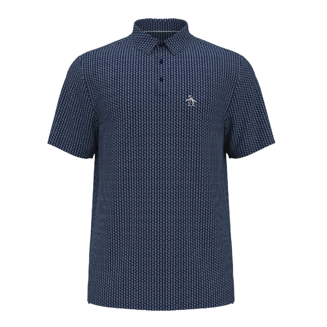 Original Penguin The All Over Pete Print Polo - Black Iris