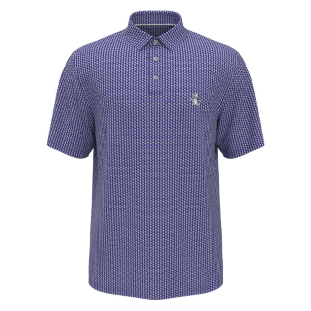 PE-OGKSC026-976 Original Penguin The All Over Pete Print Polo Amparo Blue Main