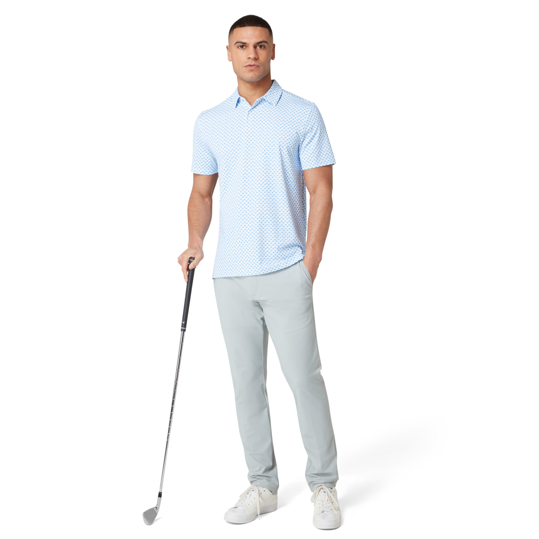 Original Penguin Retro Geo Print Polo - French Blue