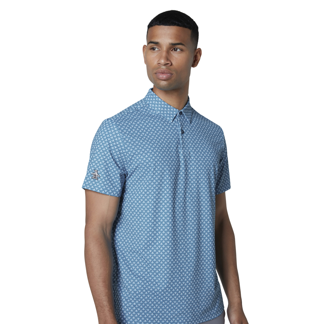 Original Penguin Retro Geo Print Polo - Corsair