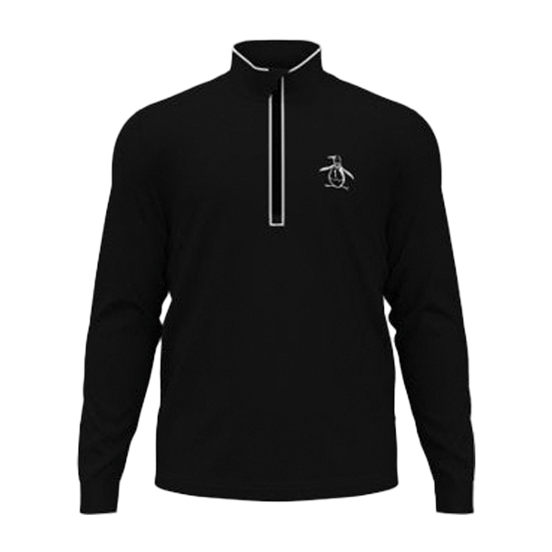 PE-OGKSE004-001 Original Penguin Performance Earl 14 Zip Outerwear Caviar Main