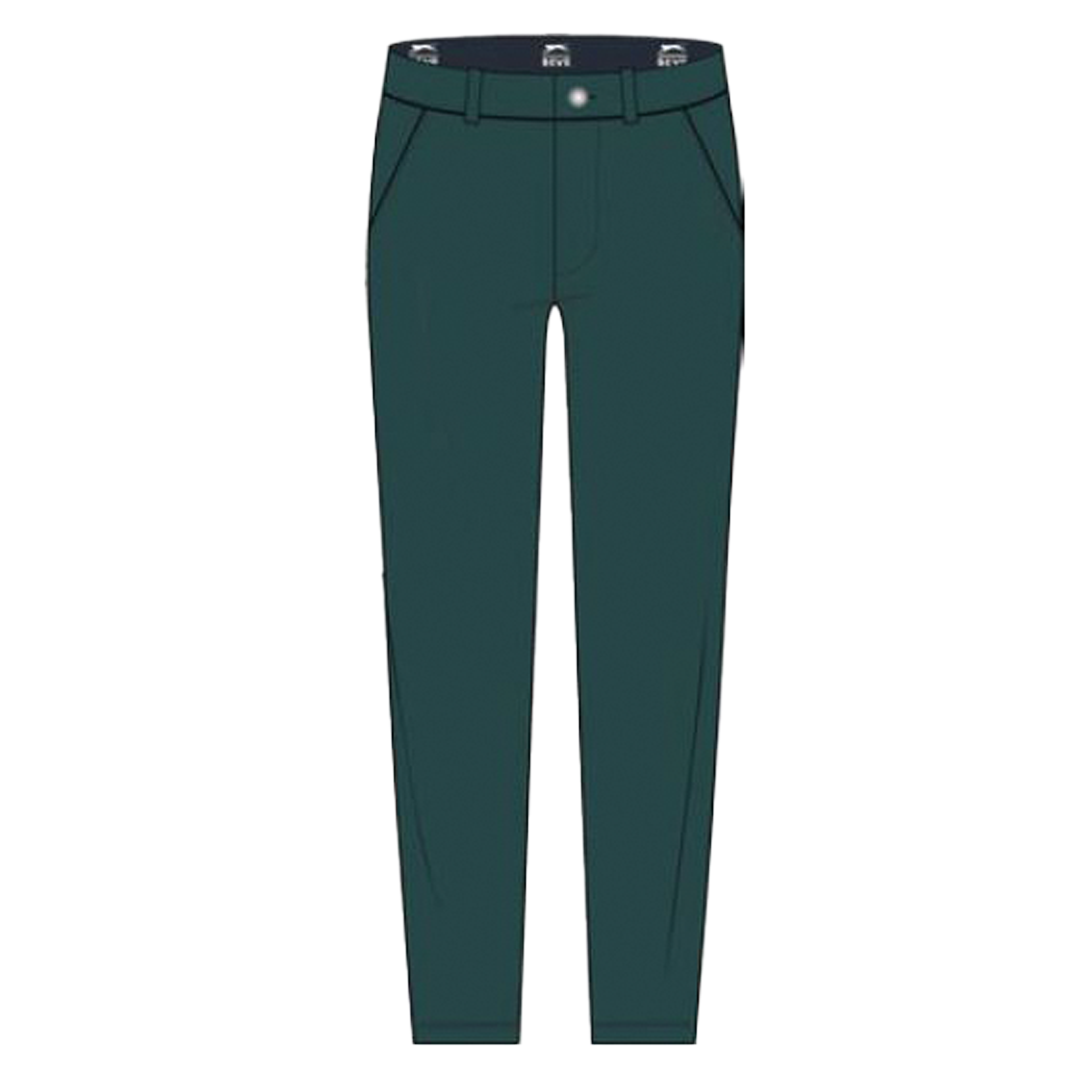 Teal pants on a white background