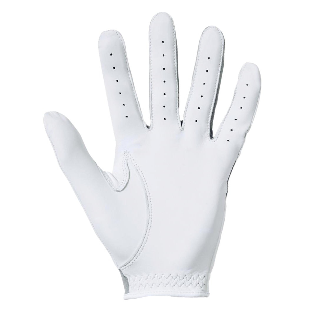 White golf glove on a white background