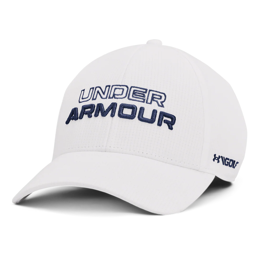 White Under Armour cap on a white background