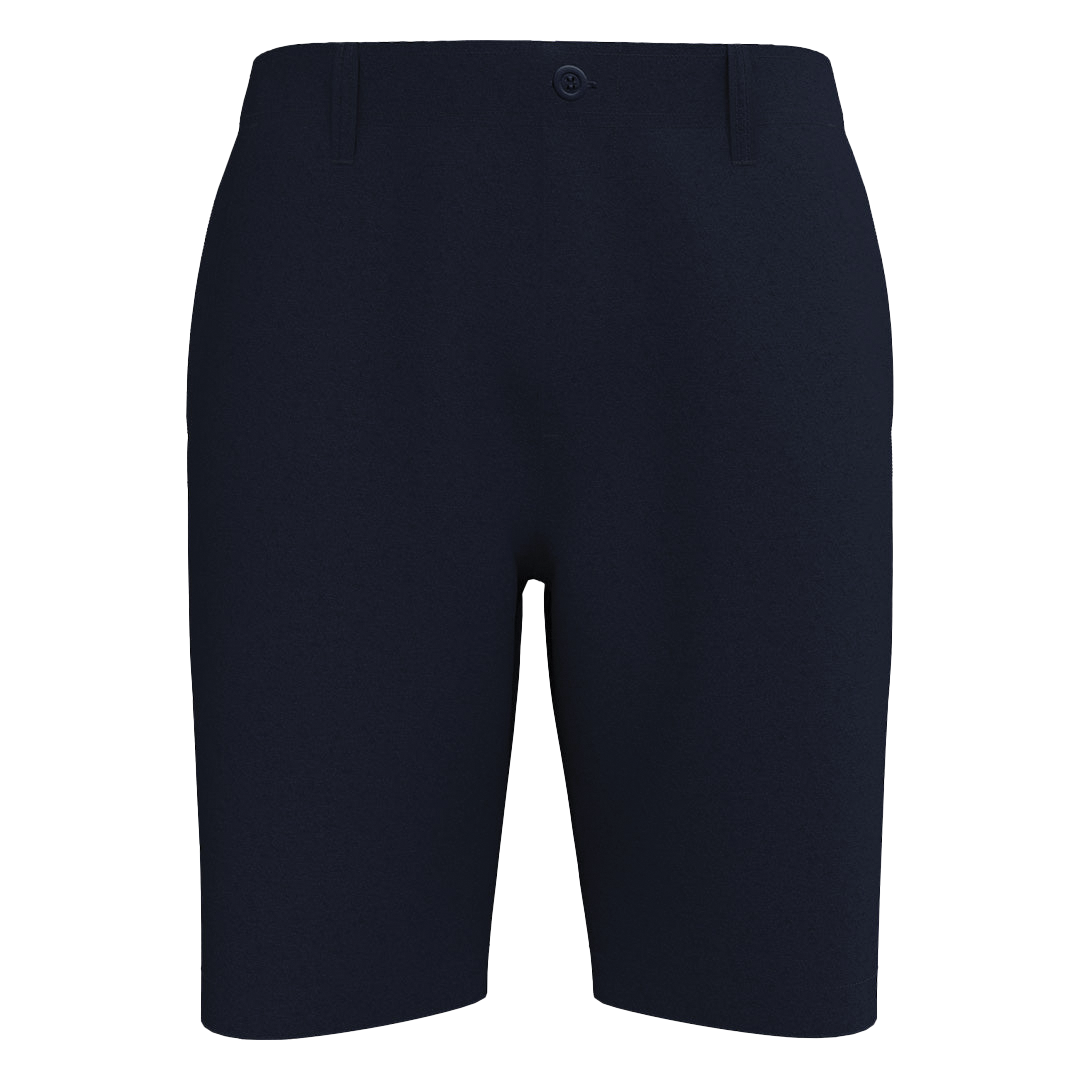 Navy blue shorts on a white background