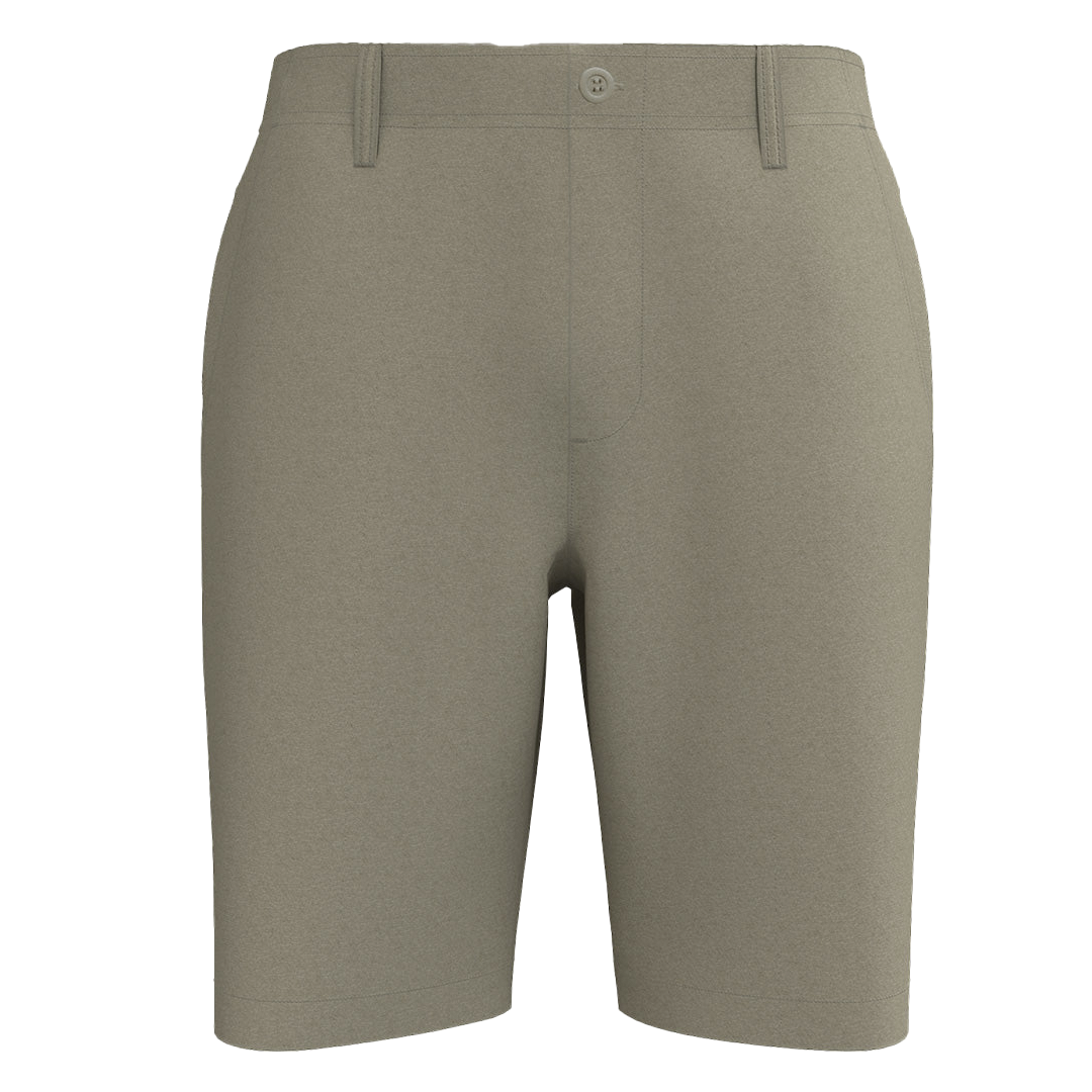 Khaki shorts on a white background