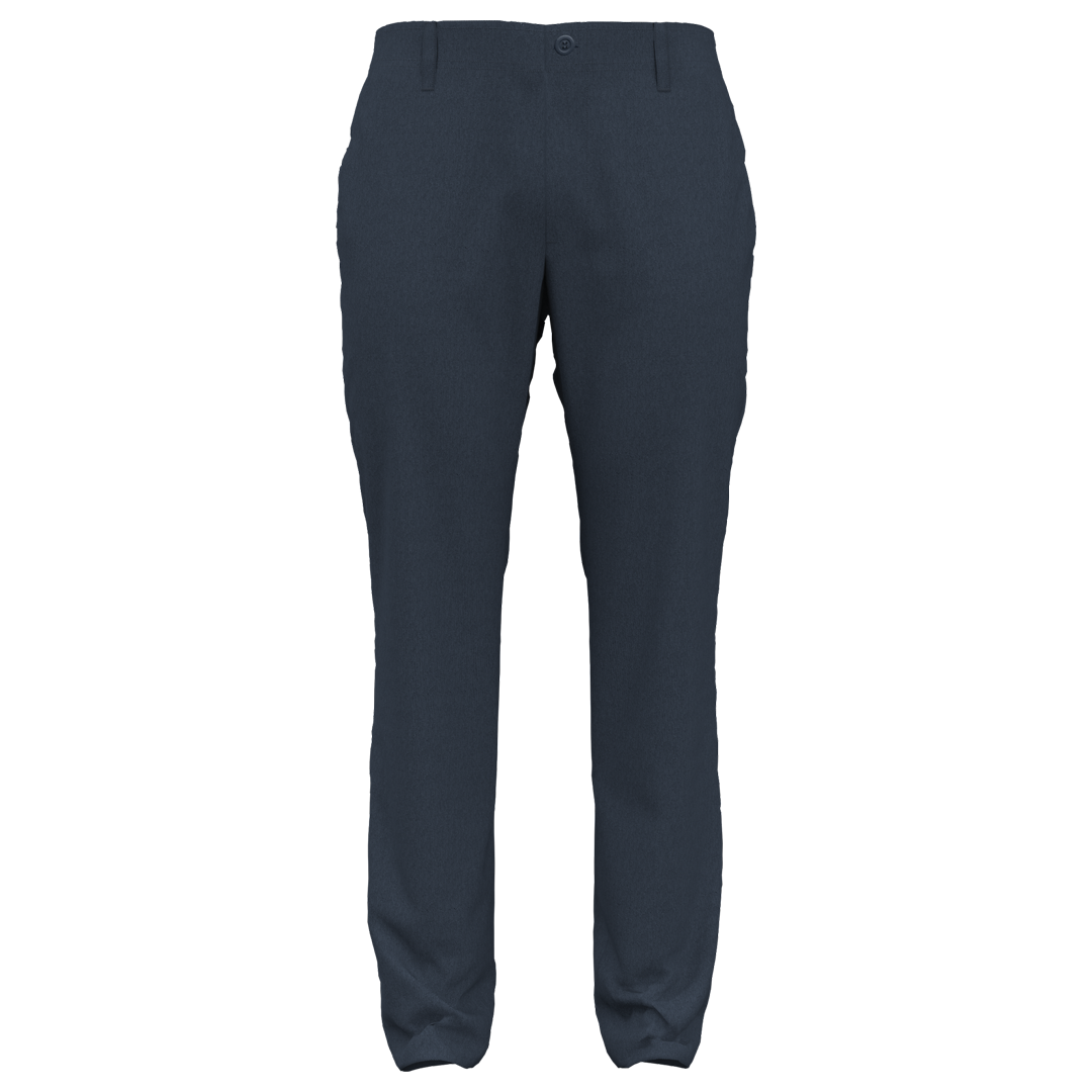 Navy blue pants on a white background