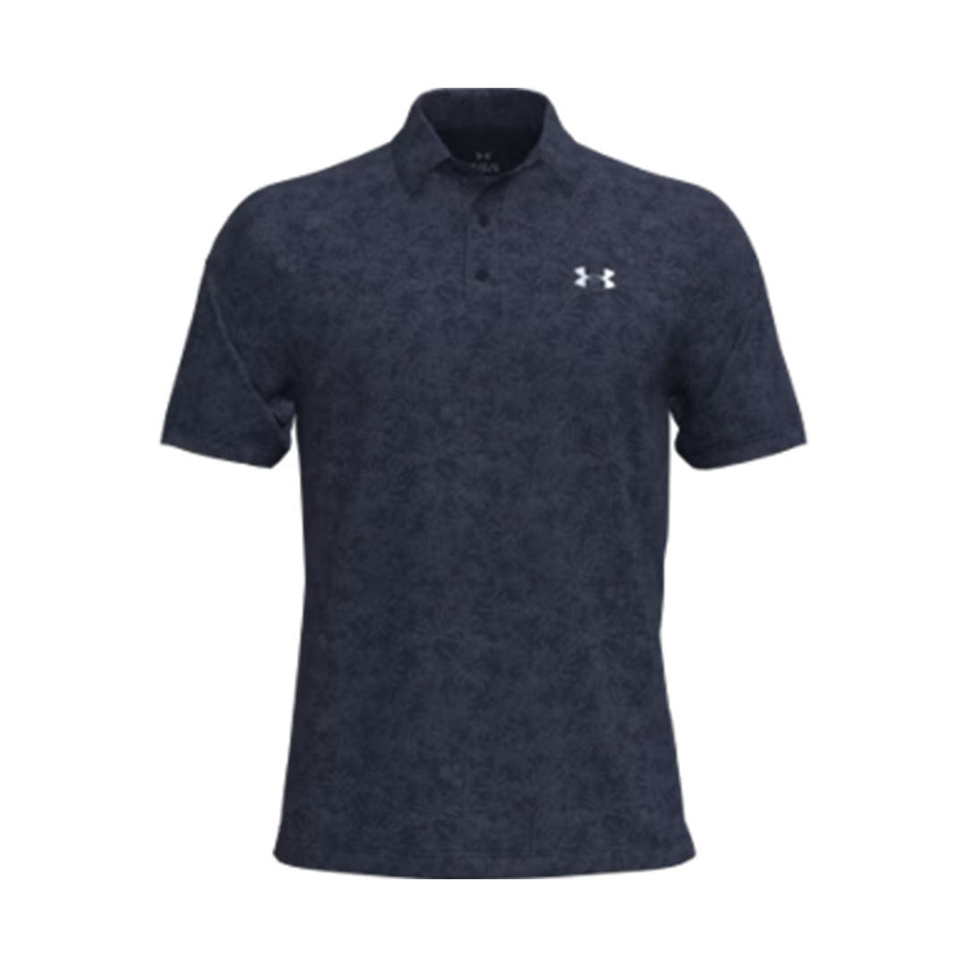 Under Armour Playoff 3.0 Printed Polo Midnight Navy Downpour Gray