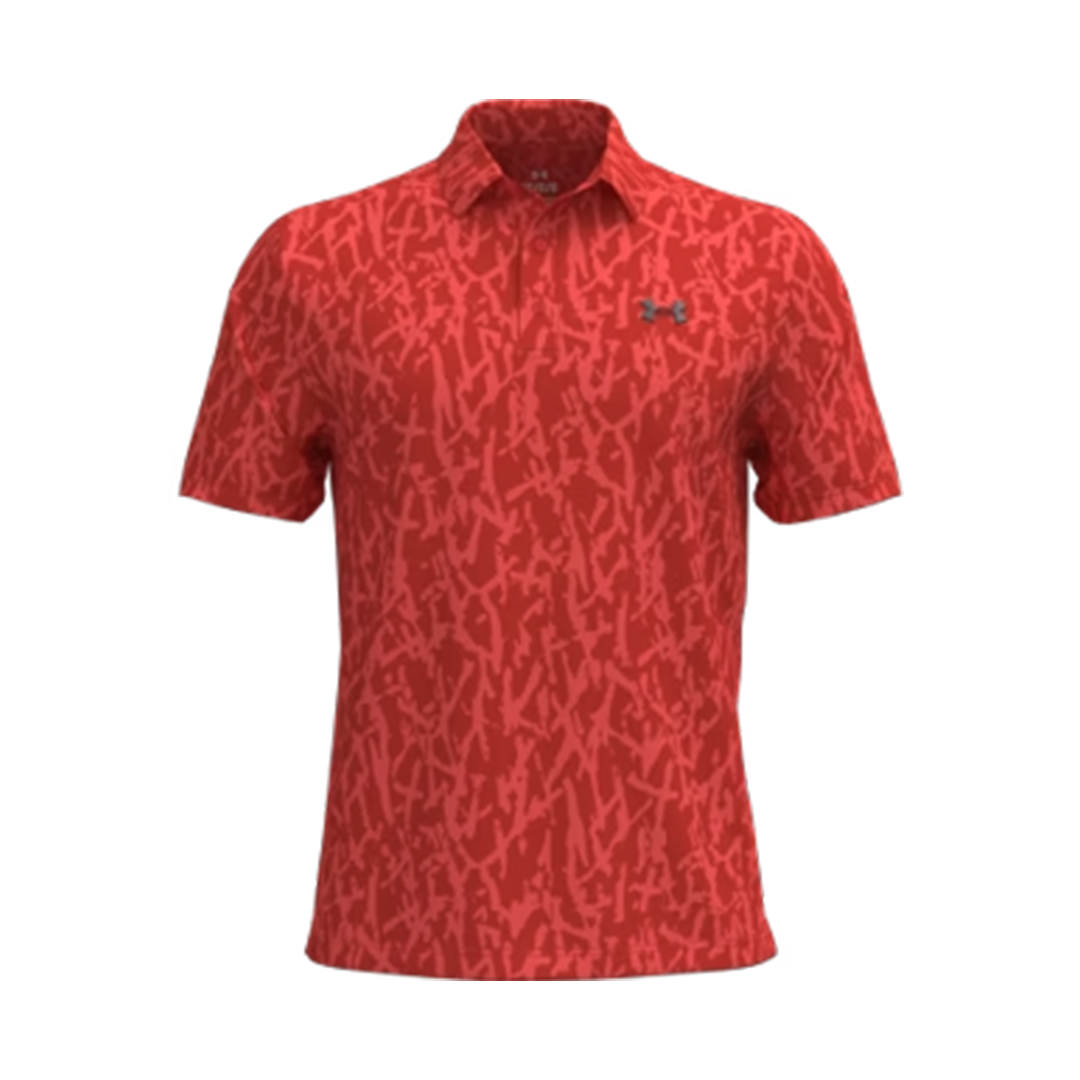 Under Armour Playoff 3.0 Printed Polo Venom Red