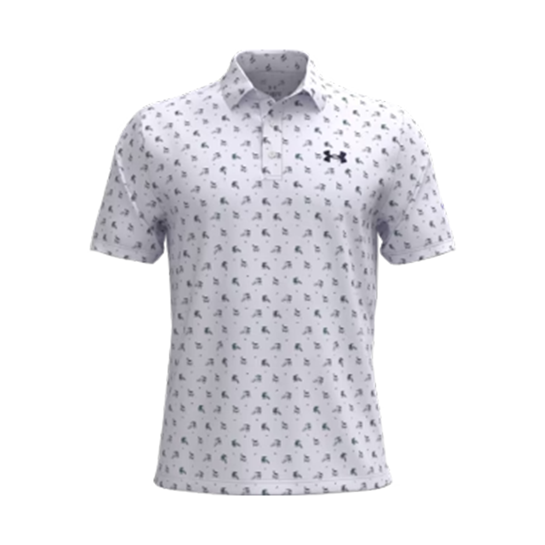 Under Armour Playoff 3.0 Printed Polo White Rack Green