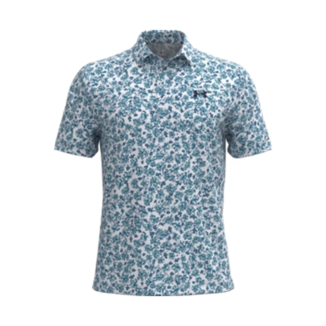 Under Armour Playoff 3.0 Printed Polo White Varsity Blue