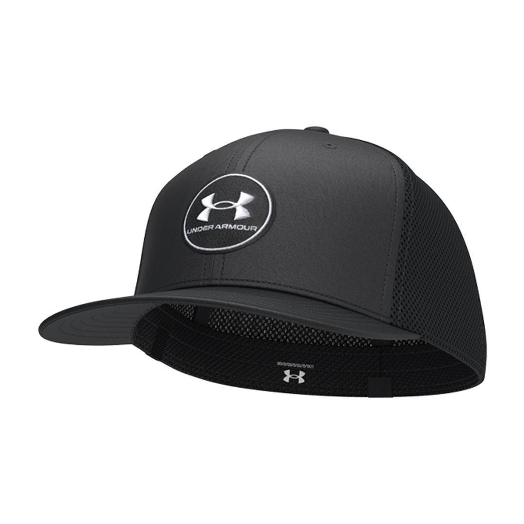 Under Armour Mens Drive Mid Stretch Cap - Black/White