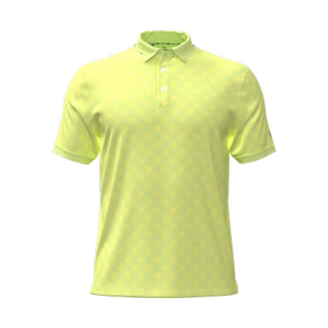 Under Armour Drive Printed Block Polo Lumin Yellow Faded Green
