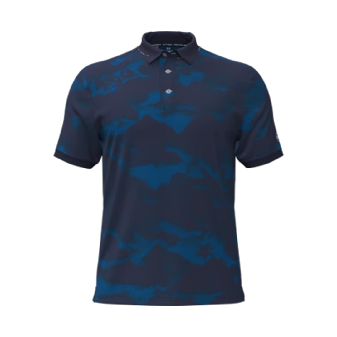 Under Armour Drive Printed Block Polo Varsity Blue Midnight Navy