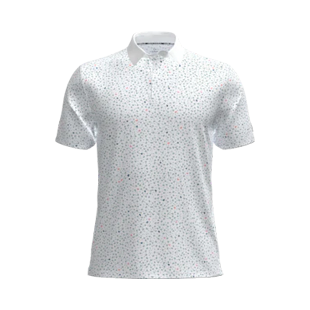 Under Armour Drive Printed Polo White Enamel Blue