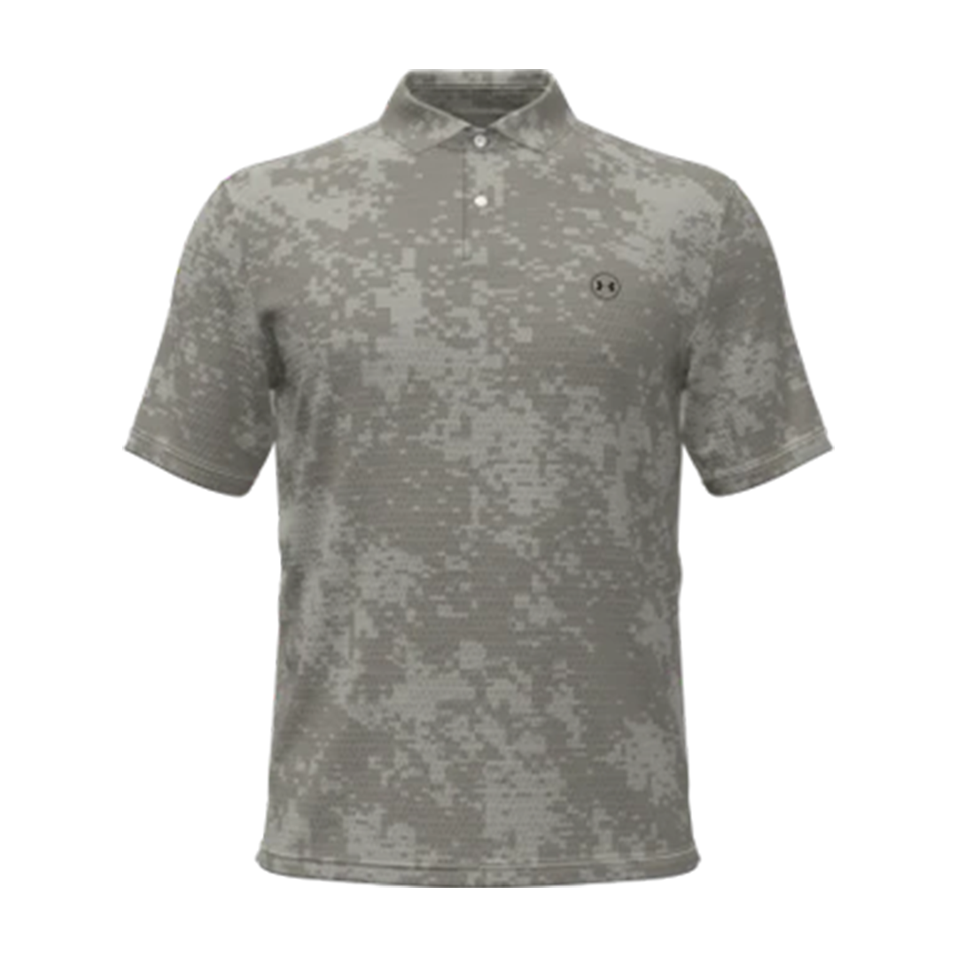 Under Armour Drive Chill Printed Polo Titanium Clay Green
