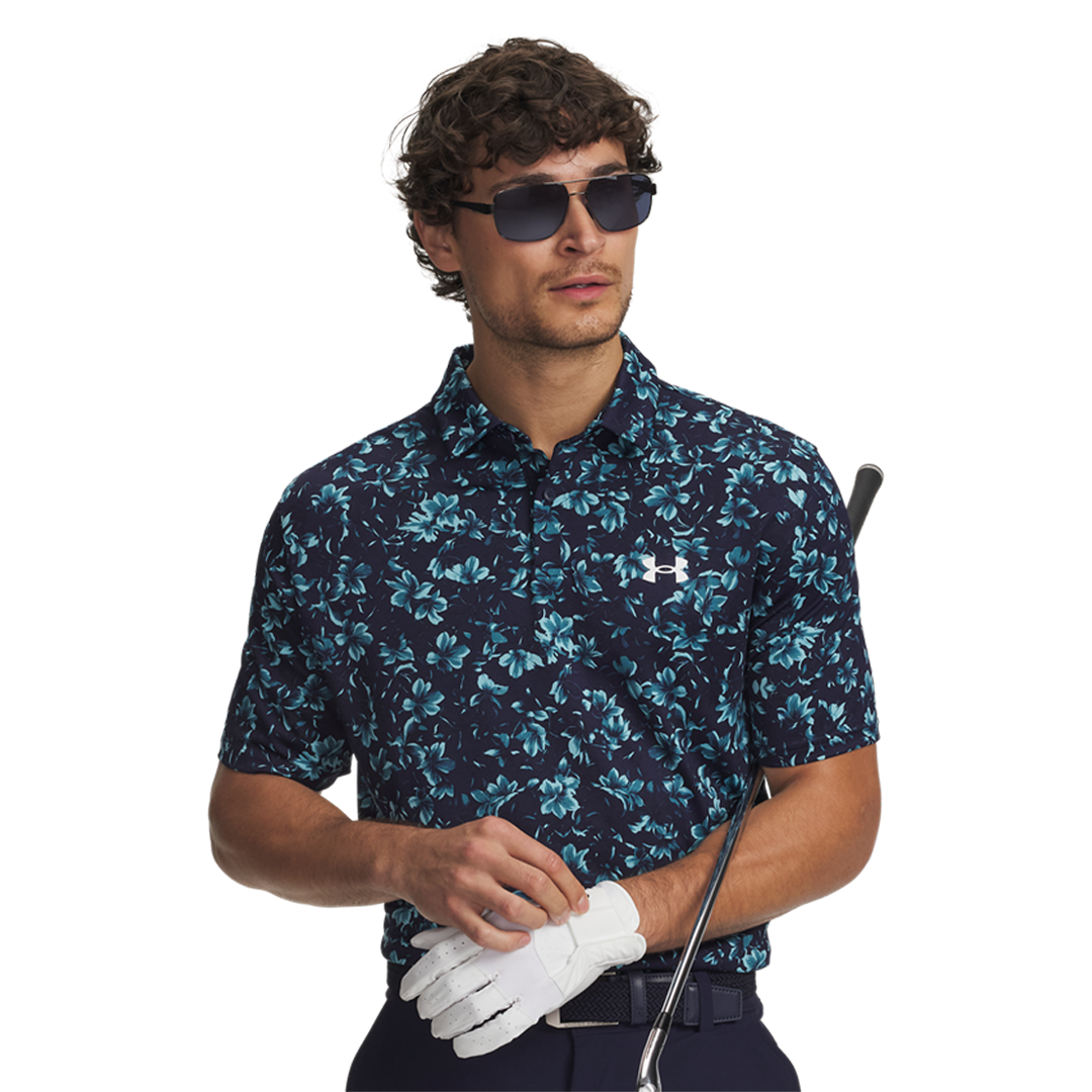 Under Armour Polo M/Play Print Navy/White
