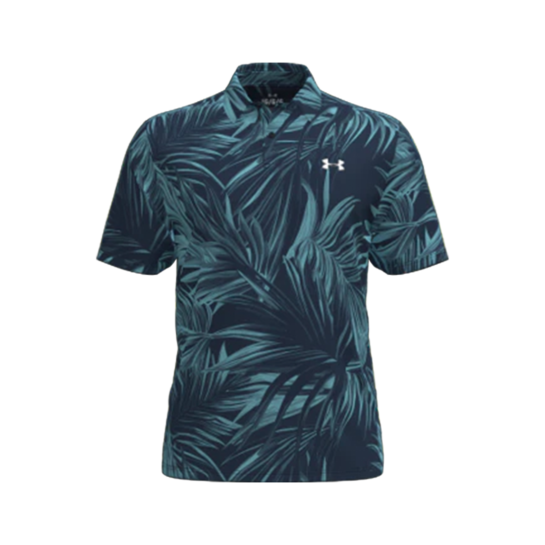 Under Armour Matchplay Printed Polo Midnight Navy Blue Haze