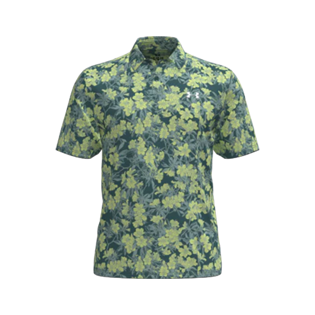 Under Armour Matchplay Printed Polo Rack Green