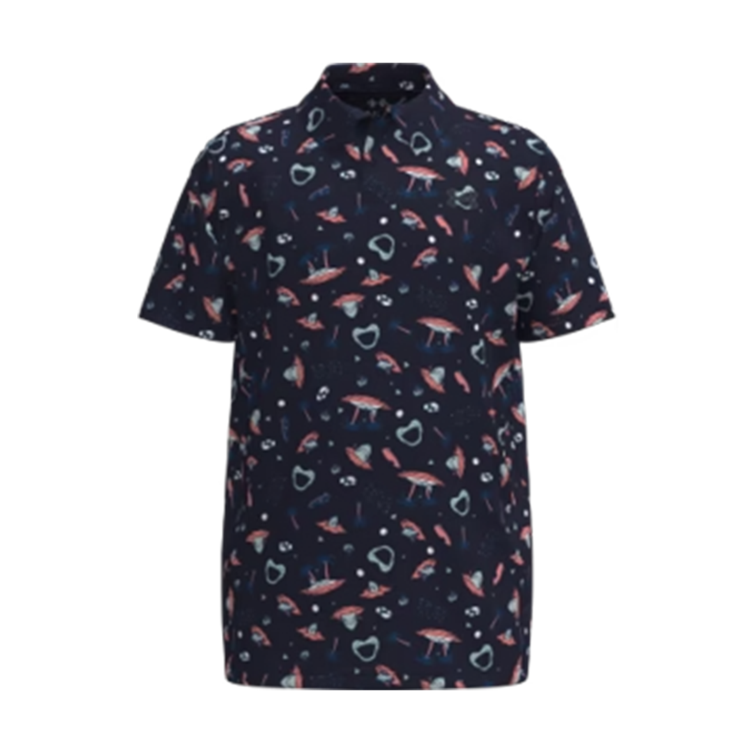 Under Armour Boys Matchplay Printed Polo navy Posh Pink