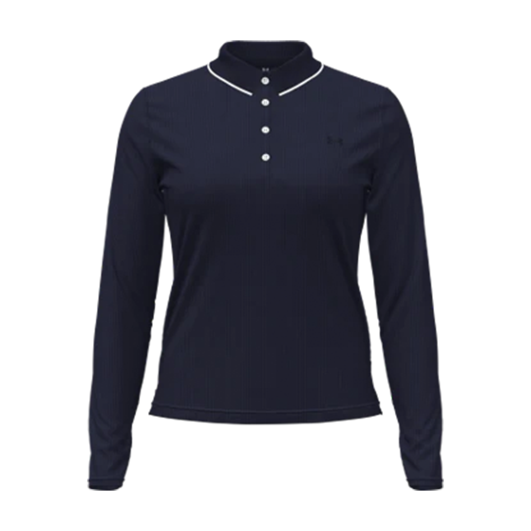 Under Armour Womens Drive Chill LS Polo  navy
