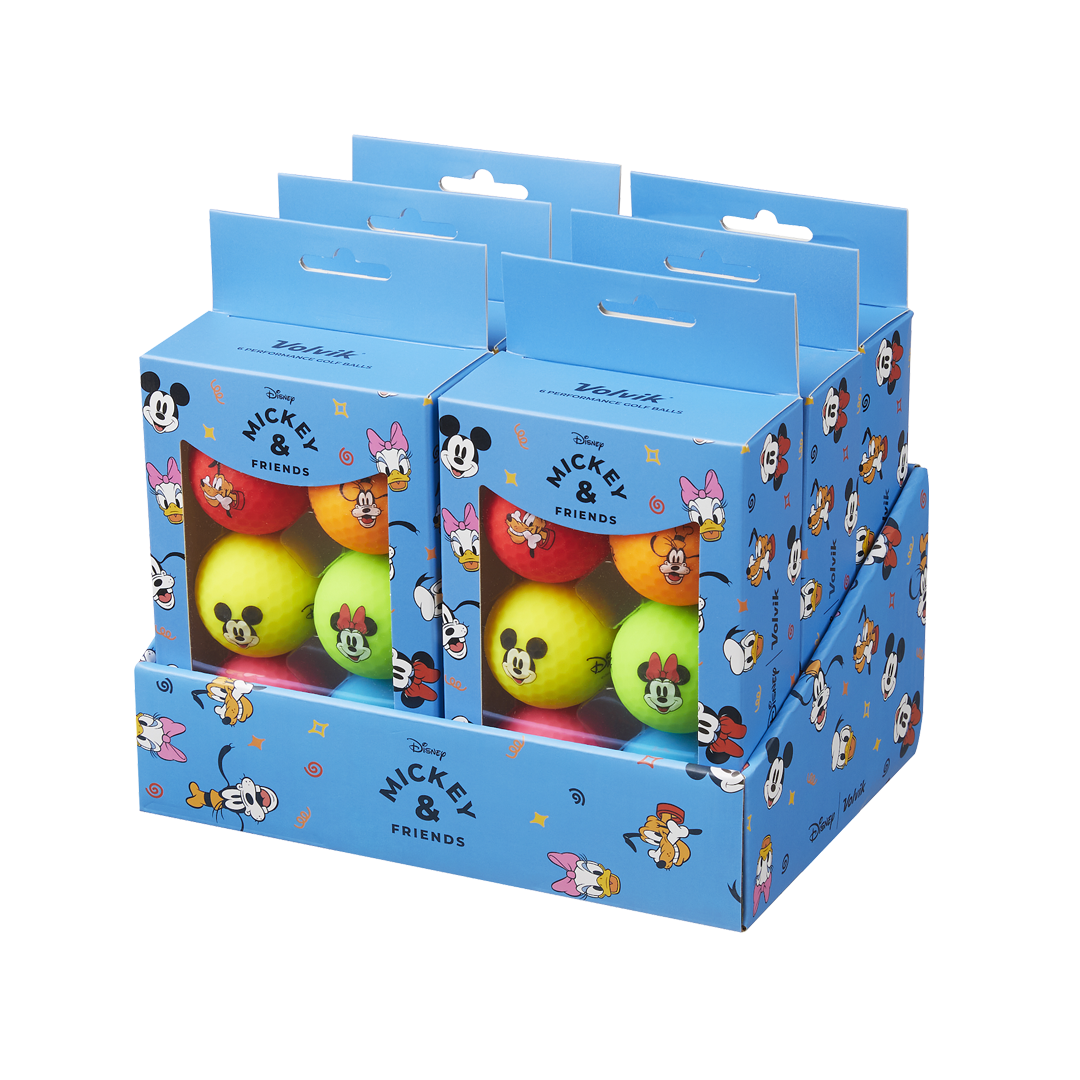 Volvik Disney Mickey Mouse 6 Ball Pack Display Box