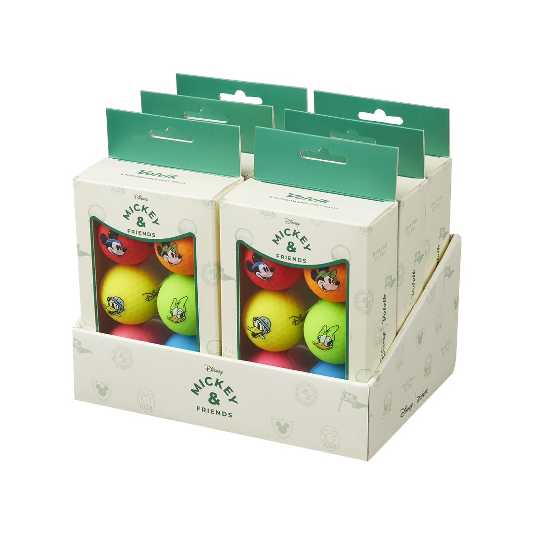 Volvik Disney Mickey Mouse 6 Ball Pack Display Box