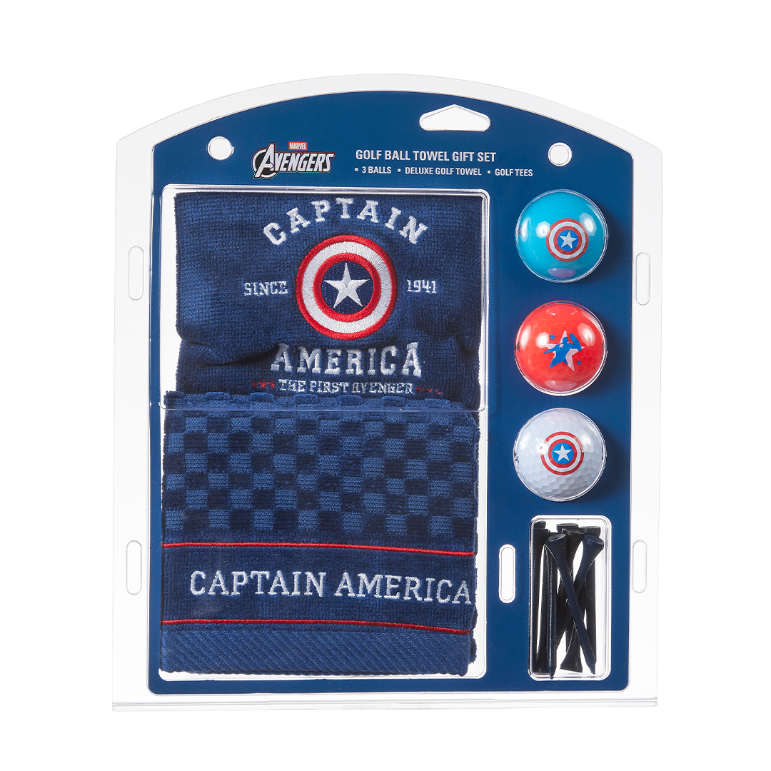 Volvik Marvel Novelty Captain America Ball Towel Set