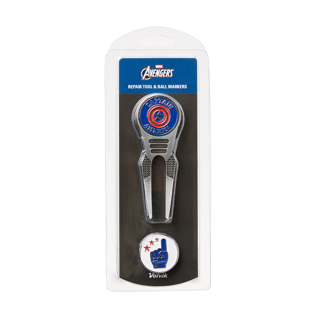 Volvik Marvel Novelty Captain America Divot Tool Set