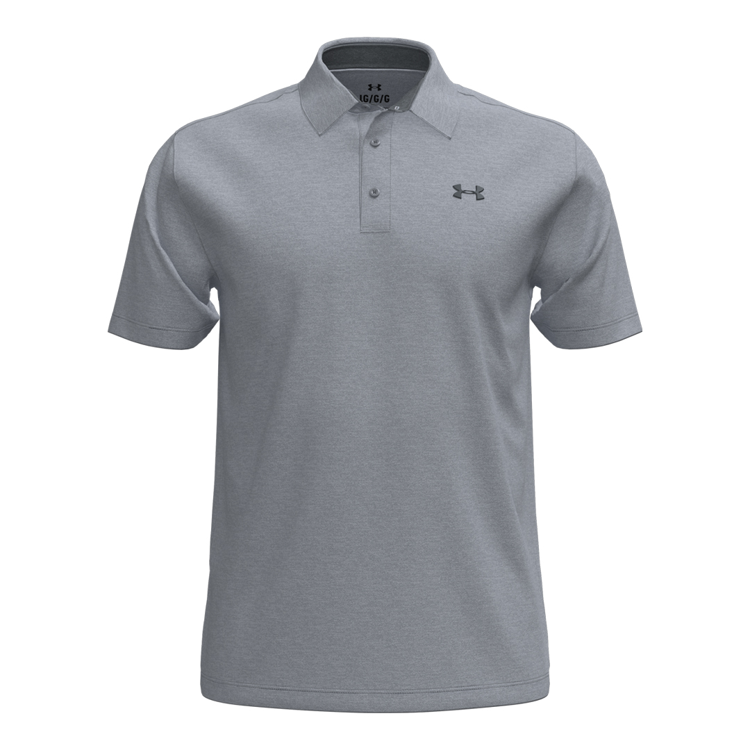 Under Armour Mens Playoff Heather Polo - Mod Grey/Pitch Grey