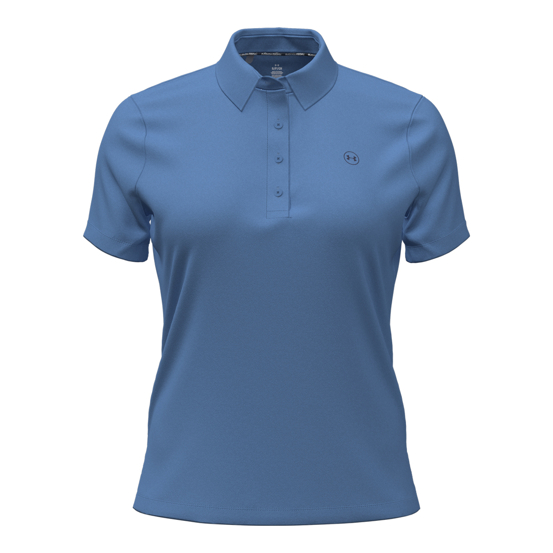 Under Armour Ladies ArmourDry SS Polo - Aegean Blue/Midnight Navy (SH26-INDENT)