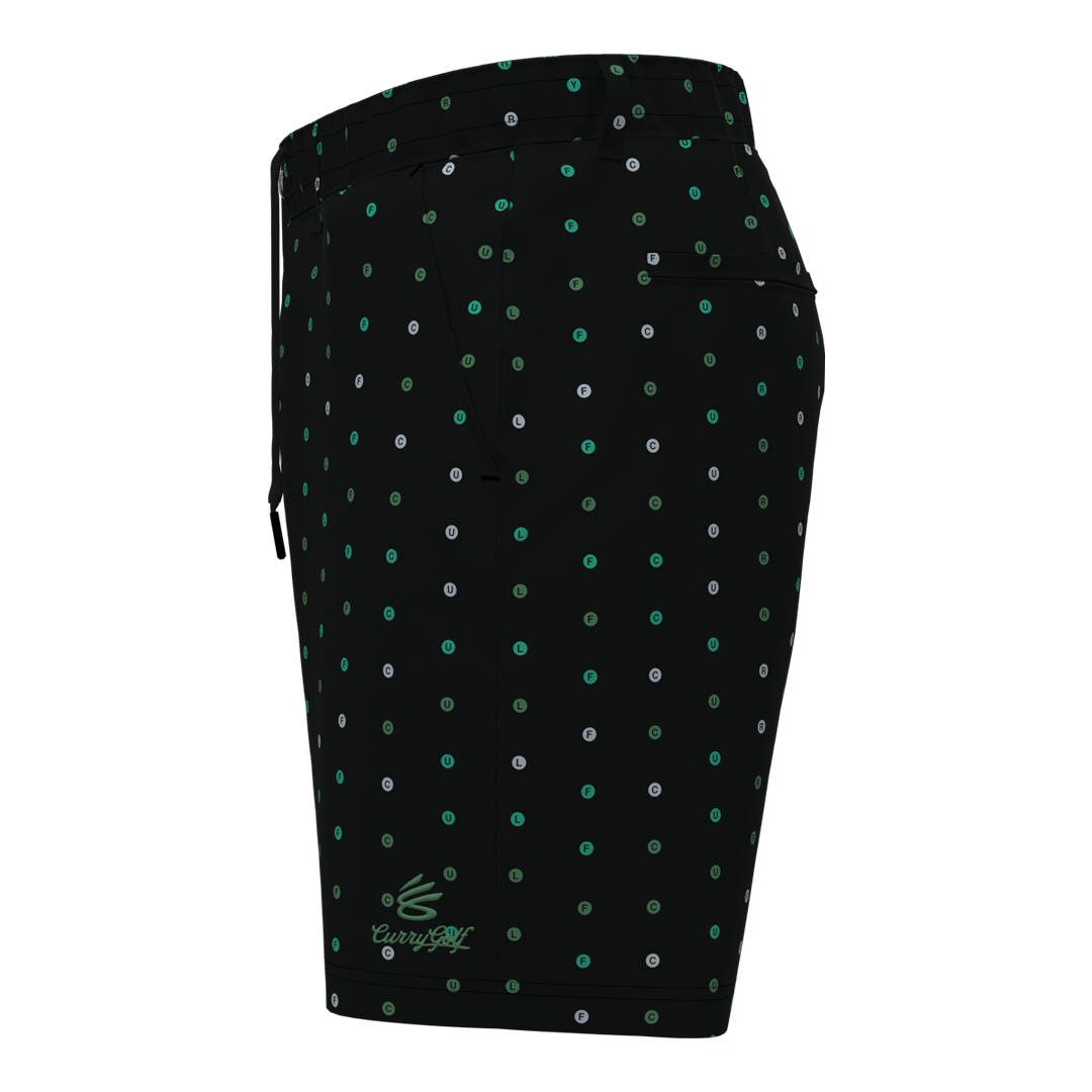 Under Armour Mens Curry Drive Range Short - Black/Green (SH26-INDENT)