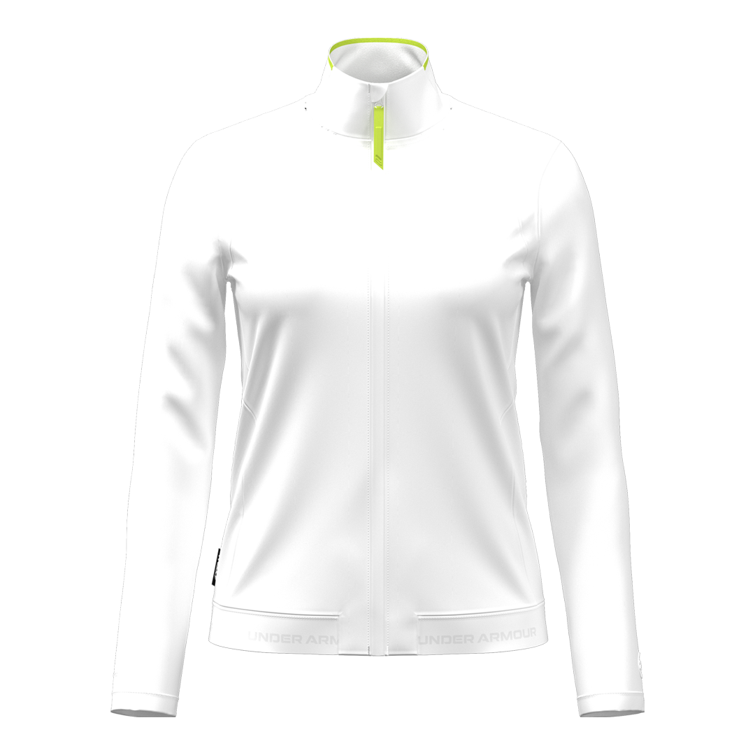 Under Armour Ladies Drive Lightweight Full Zip Outerwear - White/Green Citrine (SH26-INDENT)