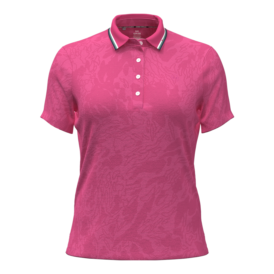 Under Armour Ladies ArmourDry Jacquard Polo - Virtual Pink (SH26-INDENT)