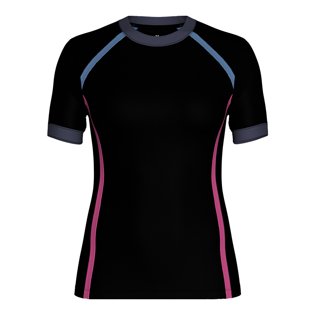 Under Armour Ladies Drive SS Polo - Black/Aegean Blue (SH26-INDENT)
