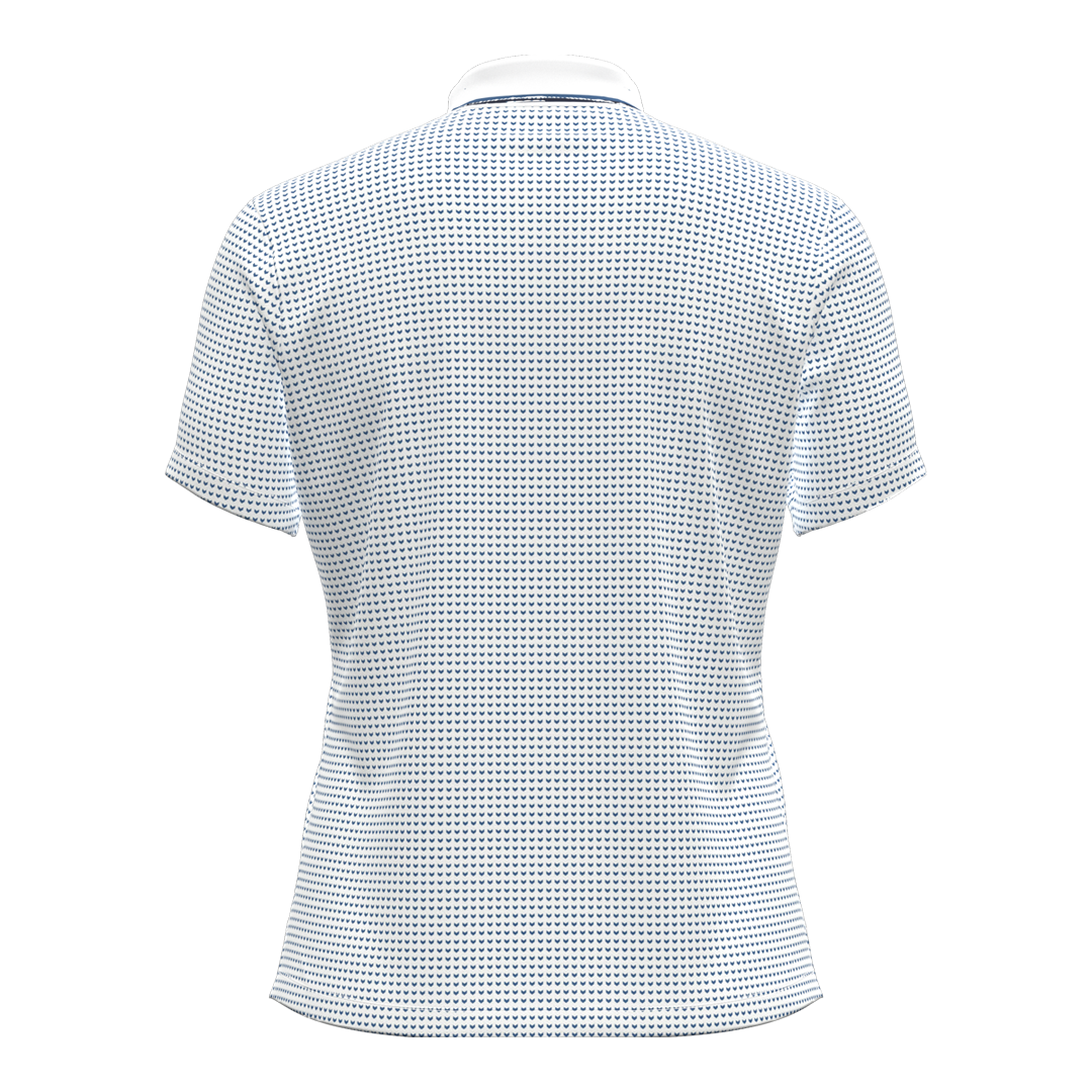Under Armour Ladies ArmourDry Printed Polo - White/Aegean Blue(SH26-INDENT)