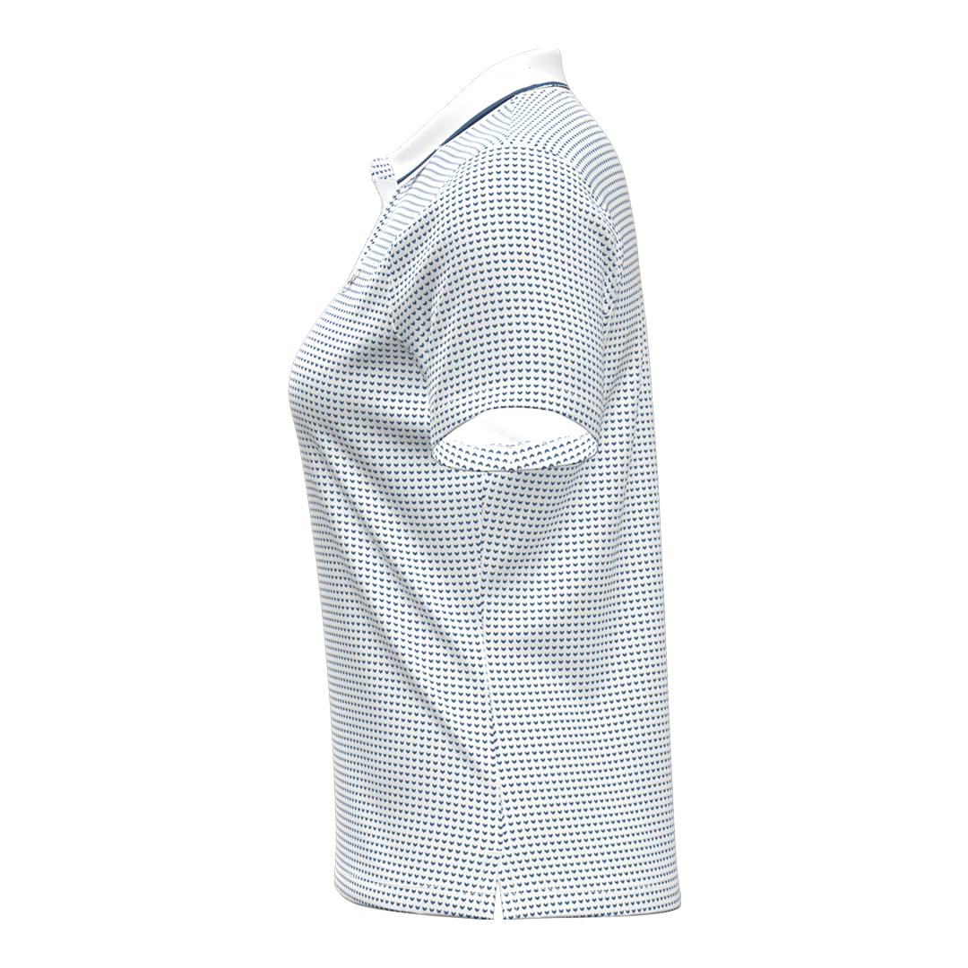 Under Armour Ladies ArmourDry Printed Polo - White/Aegean Blue(SH26-INDENT)
