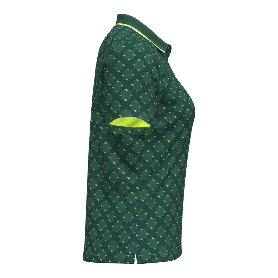 Under Armour Ladies ArmourDry Printed Polo Campus Ivy/Green Citrine (SH26-INDENT)