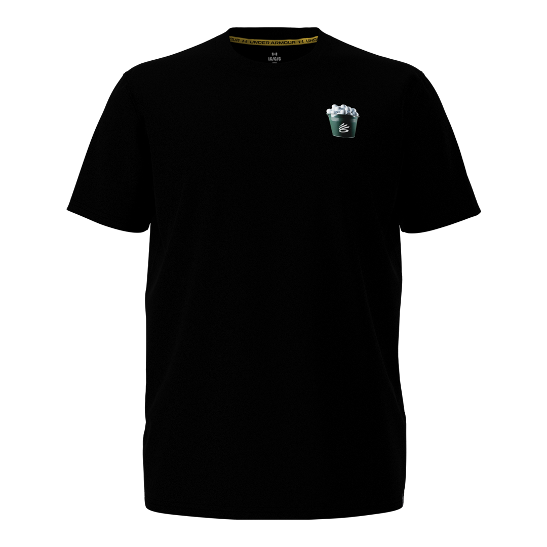Under Armour Mens Curry Golf Get Buckets T-Shirt - Black/White (SH26-INDENT)