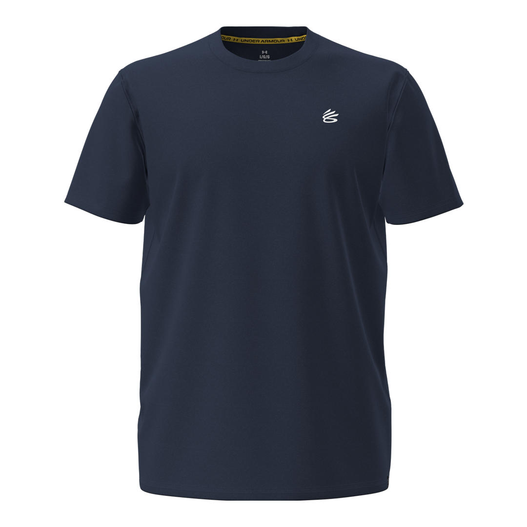 Under Armour Mens Curry Golf Circle Logo T-Shirt - Academy/White (SH26-INDENT)