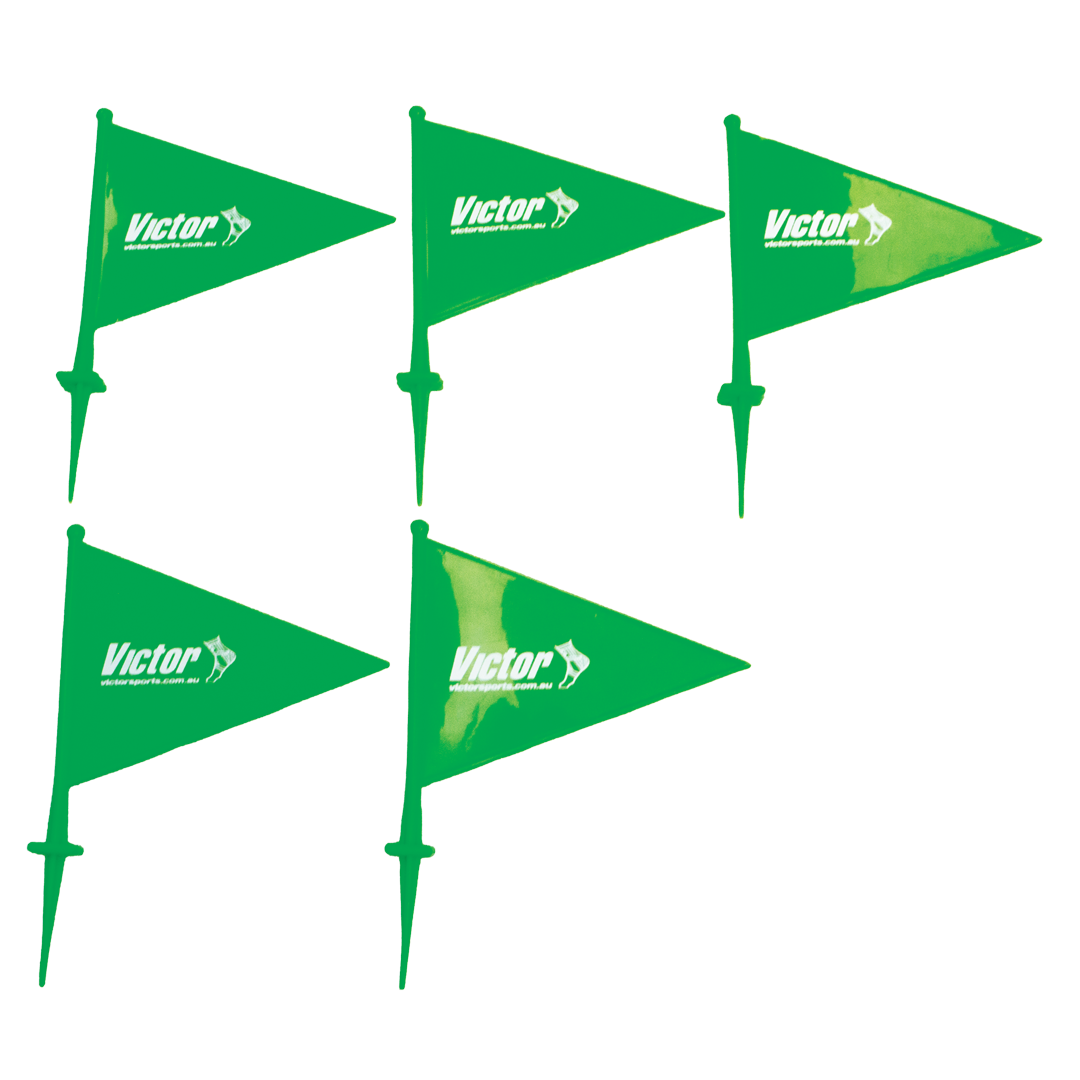 VMAFPS20 Victor Field Marker Flag PVC Set 20 Green 