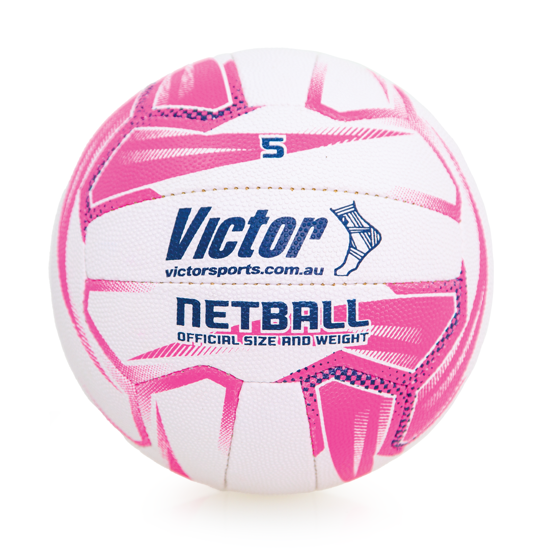 VNBPWH5 Victor Netball Pro Pink And White Main