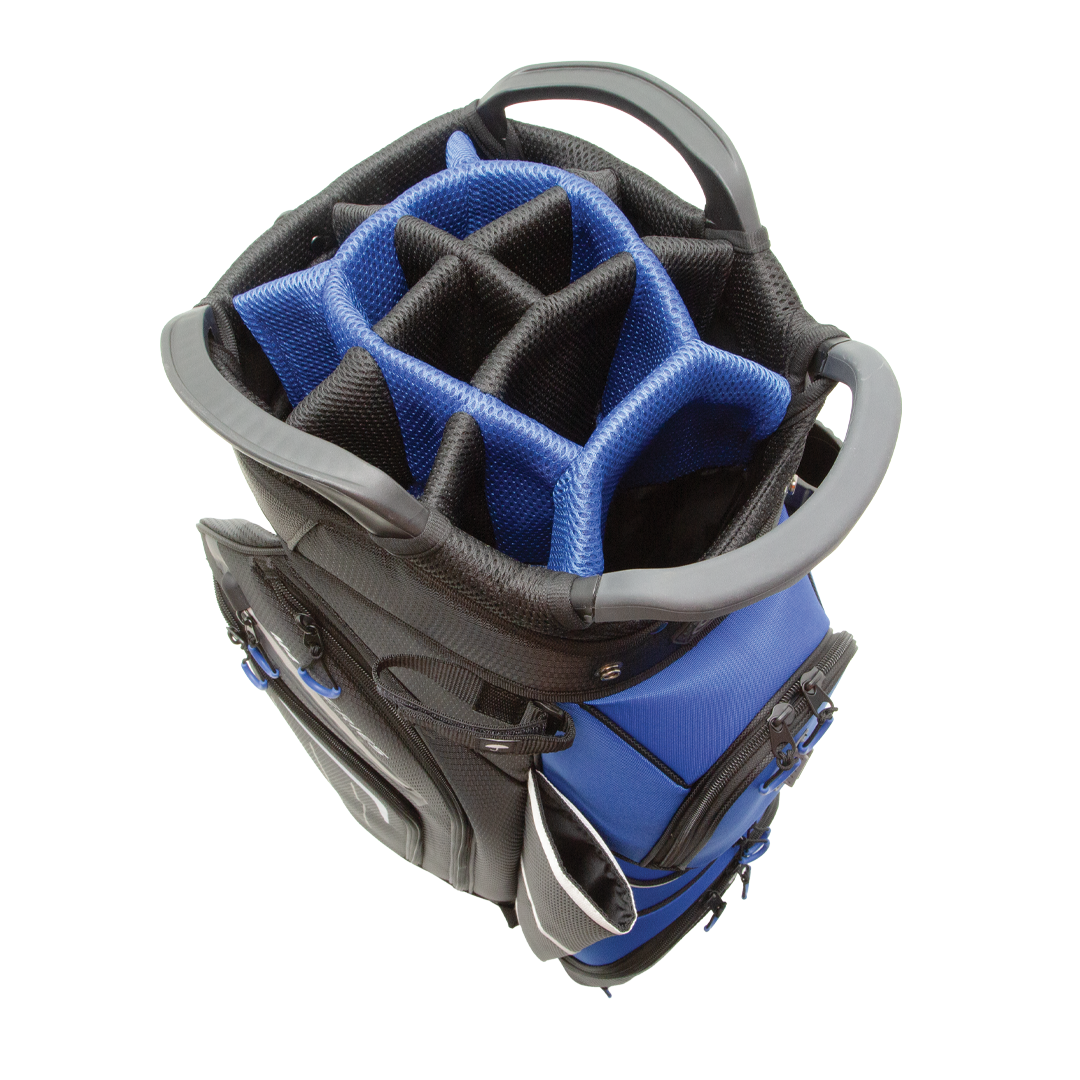 Optima Golf Bag Champion Cart Black Blue Top